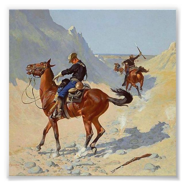 Foto Frederic Remington Western Art "The Advance Guarda (Frente)