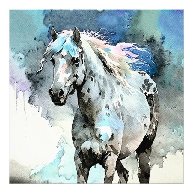 Foto Frisky Appaloosa Mare Watercolour (Frente)