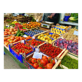 Foto Frutas frescas e produtos hortícolas no dia do mer