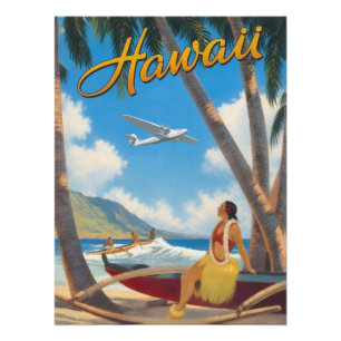 Foto Fuga do Paraíso Vintage Havaiano Hula Girl Aloha