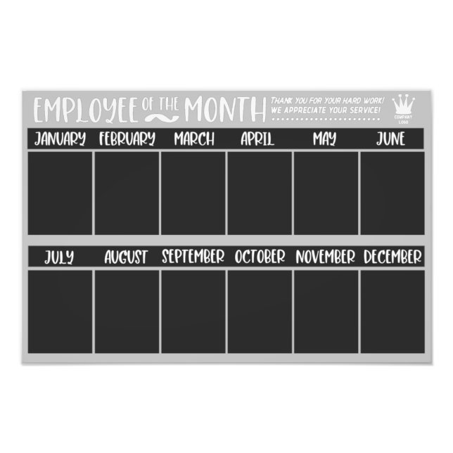 Foto Funcionário do Reconhecimento Mês do Prêmio (Frente)