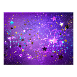 Foto Fundo de folhas roxas com estrelas