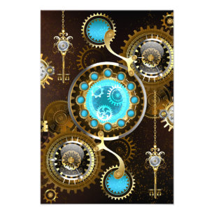 Foto Fundo Rusty Steampunk com Lentes Turquesa