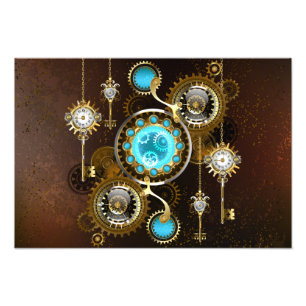 Foto Fundo Rusty Steampunk com Lentes Turquesa