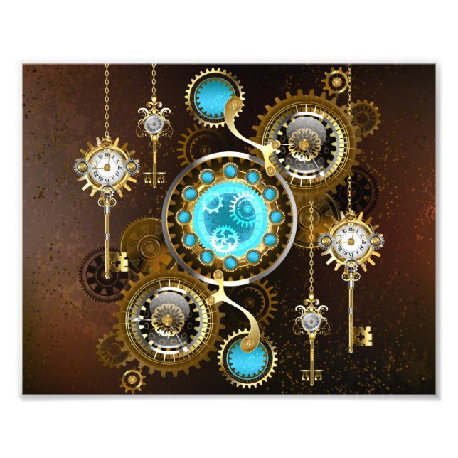 Foto Fundo Rusty Steampunk com Lentes Turquesa (Frente)
