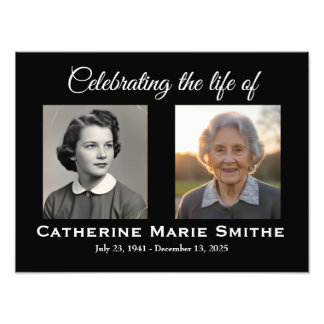 Foto Funeral or Memorial Double Image