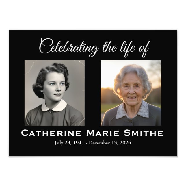 Foto Funeral or Memorial Double Image (Frente)