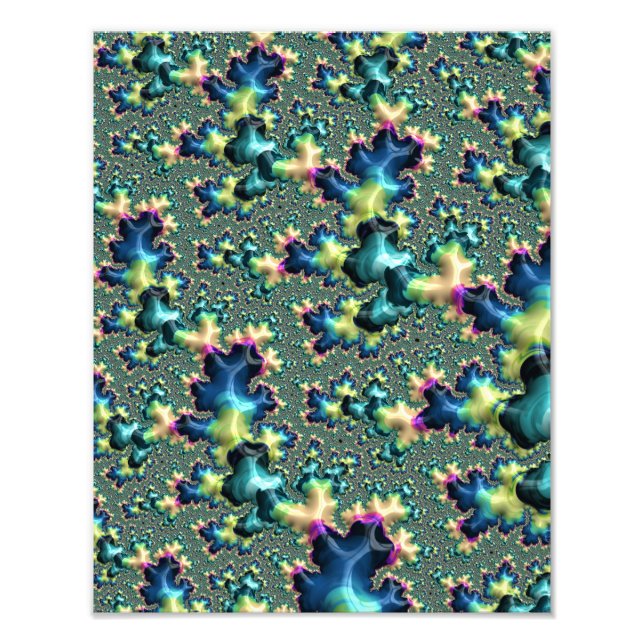 Foto Funky Trippy Eclectic Boho Hippie Abstrato Fractal (Frente)