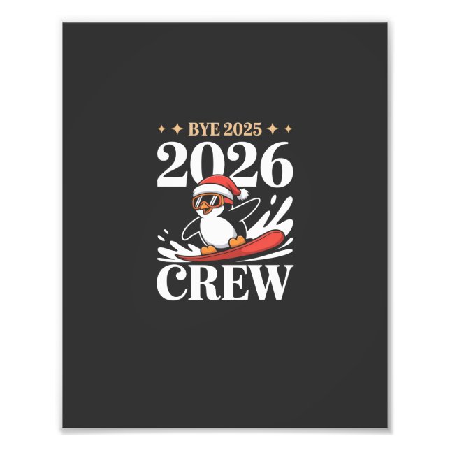 Foto Funny Bye 2025 2026 Crew New Year Friends Squad (Frente)