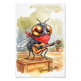 Foto Funny Guitar Fly Art