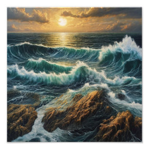 Foto Fury Oceano: Pintura Dramática de Capa de Mar