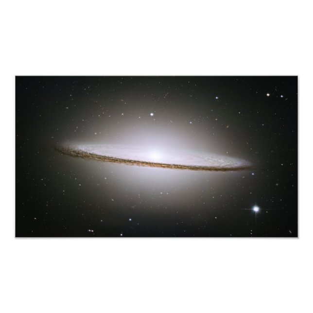 Foto Galáxia Sombrero (Telescópio Hubble) (Frente)