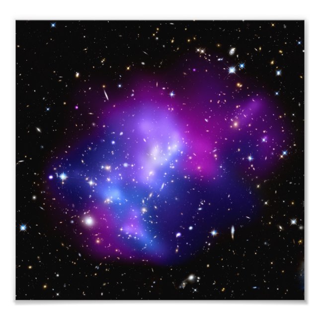 Foto Galaxy Cluster MACS J0717 (Telescópio Hubble) (Frente)