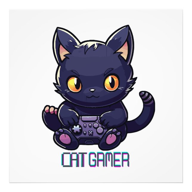 Foto Gamer de Gato (Frente)