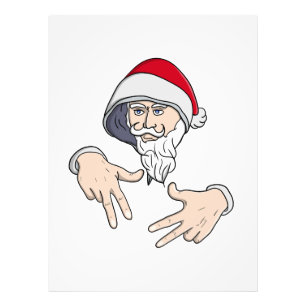 Foto Gangsta legal Hip Hop Hand Rap Santa Claus