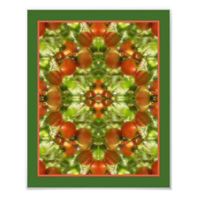 Foto Garden Cherry Tomates Nature Mirror Abstrato 8x10 (Frente)
