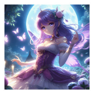 Foto Garota Anime Asa de Borboleta Violeta Fada da Lua