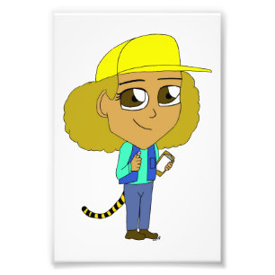 Foto garota chibi com rabo de tigre