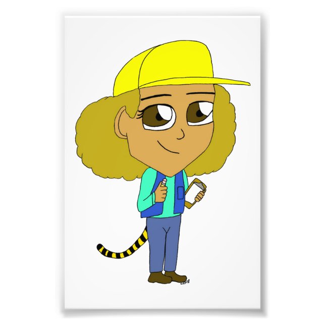 Foto garota chibi com rabo de tigre (Frente)