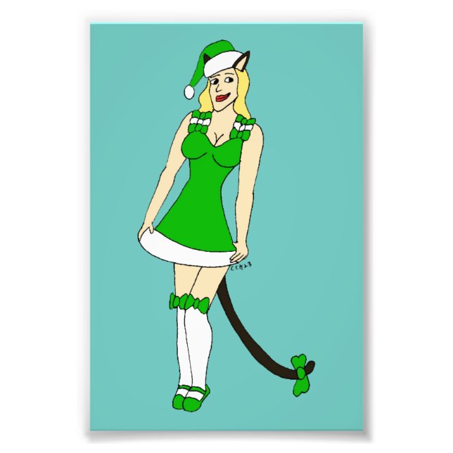 Foto Garota de Natal Verde (Frente)