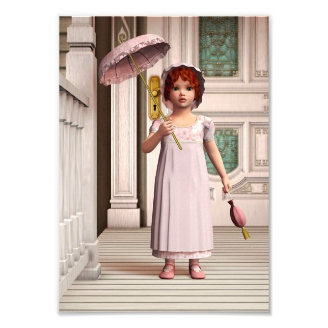 Foto Garota Vintage - Bela Arte do Estilo Vitoriano Ret (Frente)