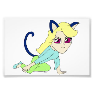Foto garotinha gato chibi