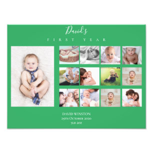 Foto Garoto Baby's First Year Photo Collage Keepsasasas