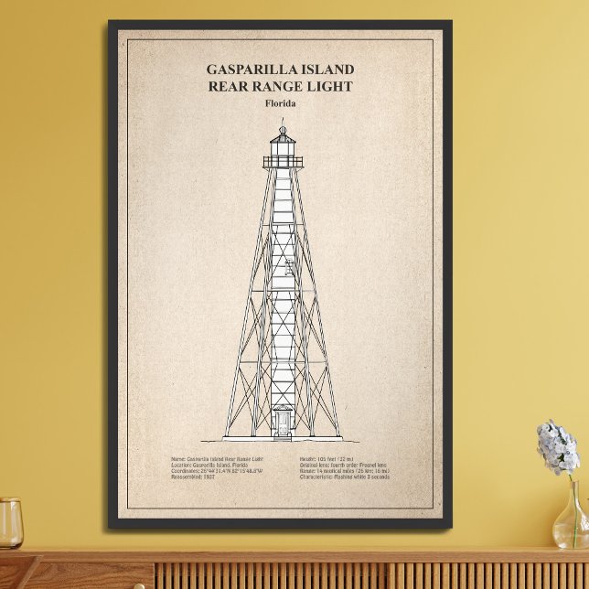 Foto Gasparilla Island Rear Range Light - Florida - SBD (Criador carregado)