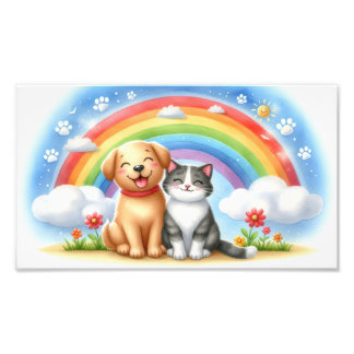 Foto Gatinho e Poster de Cachorro Persa - Comprar Onlin