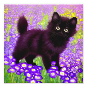 Foto Gatinho Preto Gustav Klimt