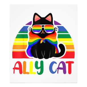 Foto Gato Aliado LGBT Seja Gentil Arco-Íris Gay Engraça