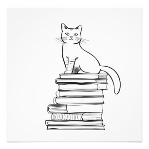 Foto Gato Bonito em Livros