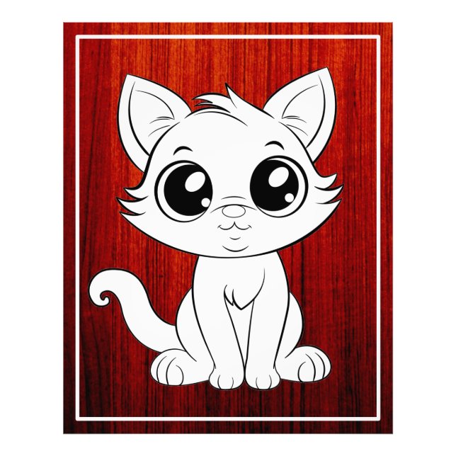 Foto Gato Branco Bonito Adorável (Frente)