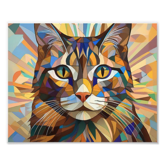 Foto Gato de Cubismo AI (Frente)