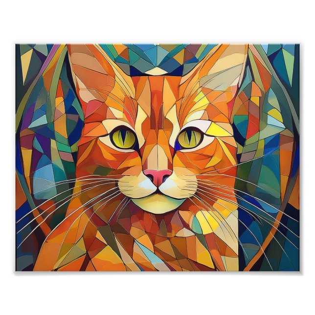Foto Gato de Cubismo AI (Frente)
