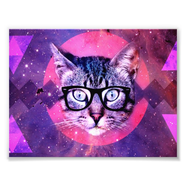 Foto Gato de hipster roxo (Frente)