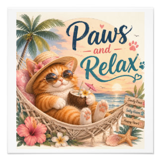 Foto Gato de Praia Patas e Relax
