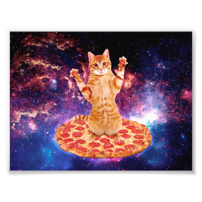 Foto Gato espacial da pizza (Frente)