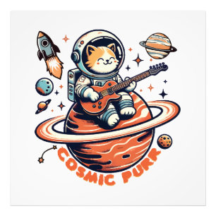 Foto Gato Guitarrista Astro - Cosmic Purr