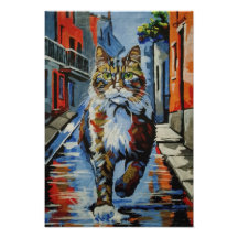 gato, kotofey, rua, cidade, animal