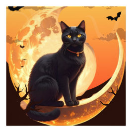 Foto Gato Negro Moderno do Halloween