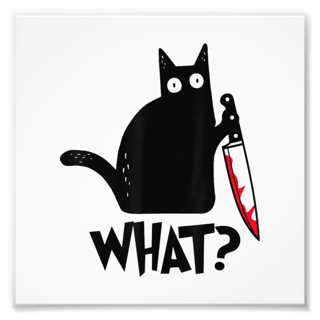 Foto Gato Que_ Divertido Gato Preto (Frente)
