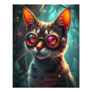 Foto Gato Steampunk em óculos