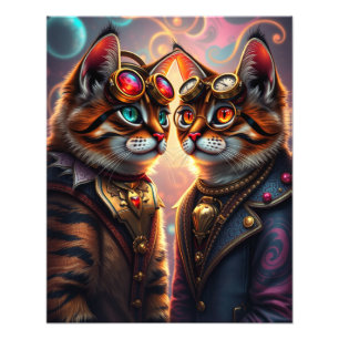 Foto Gato Steampunk em óculos