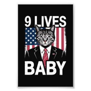 Foto Gato Trump 9 Vidas Bebê Divertido Gato Trump