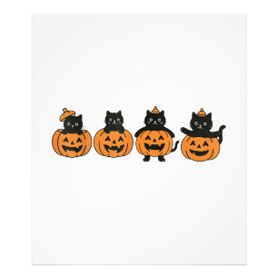 Foto Gato Vintage dos Anos 90 Halloween Abóbora Gato Pr