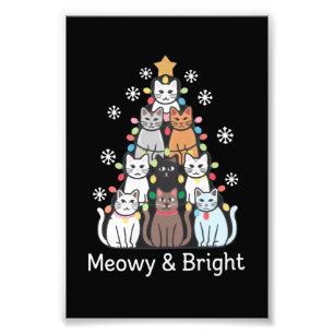 Foto Gatos Árvore de Natal Meowy Bright Xmas