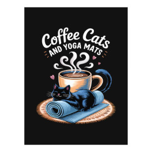 Foto Gatos Café e Tapetes de Yoga Gato de Yoga Engraçad