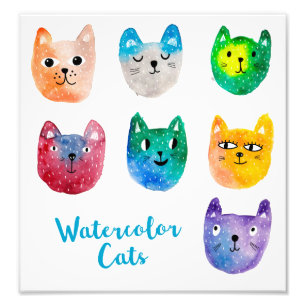 Foto Gatos com aquarelas e amigos