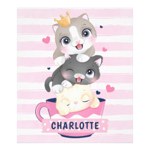 Foto Gatos de Cartoon Cachorros Rosa Rasgados